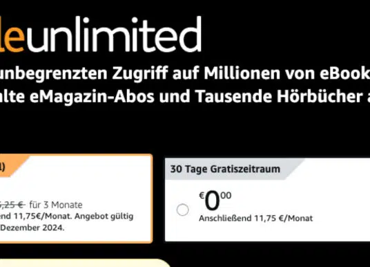 Kindle Unlimited jetzt 3 Monate für nur 99 Cent