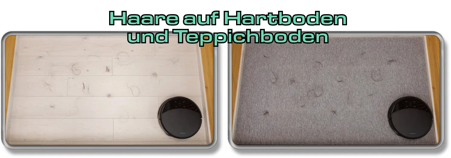 Wir testen künftig die Haaraufnahme auf Teppich und Hartboden