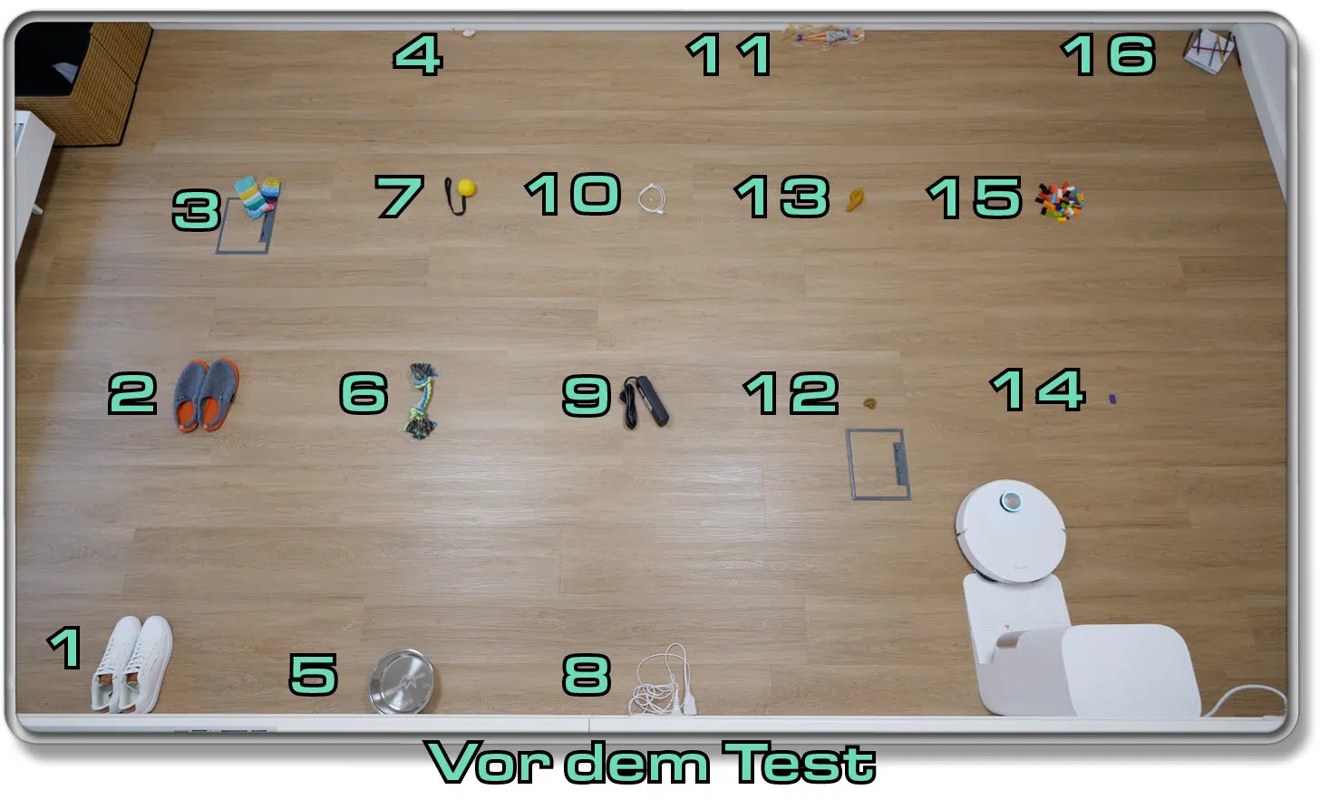 So sieht das Testareal vor dem Test der Obstacle Avoidance aus