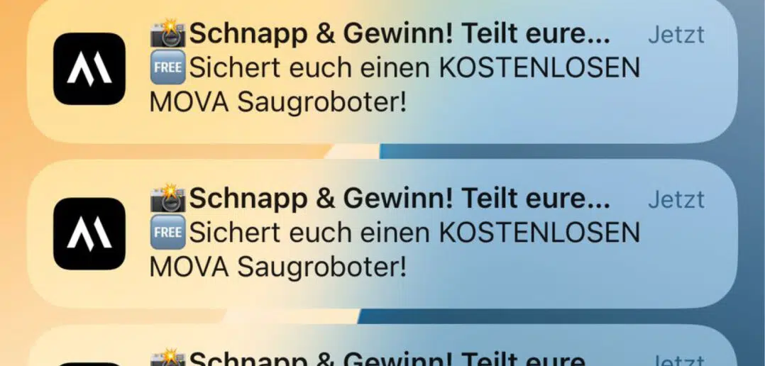 Mova Saugroboter Werbung Spam