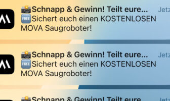 Mova Saugroboter Werbung Spam