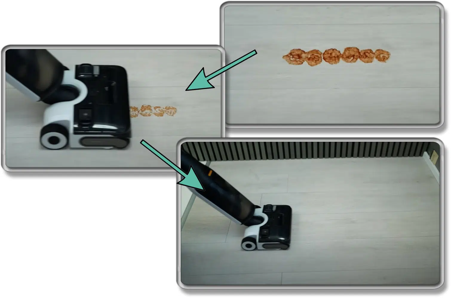 Roborock F25 ACE - Getrocknete Verschmutzung