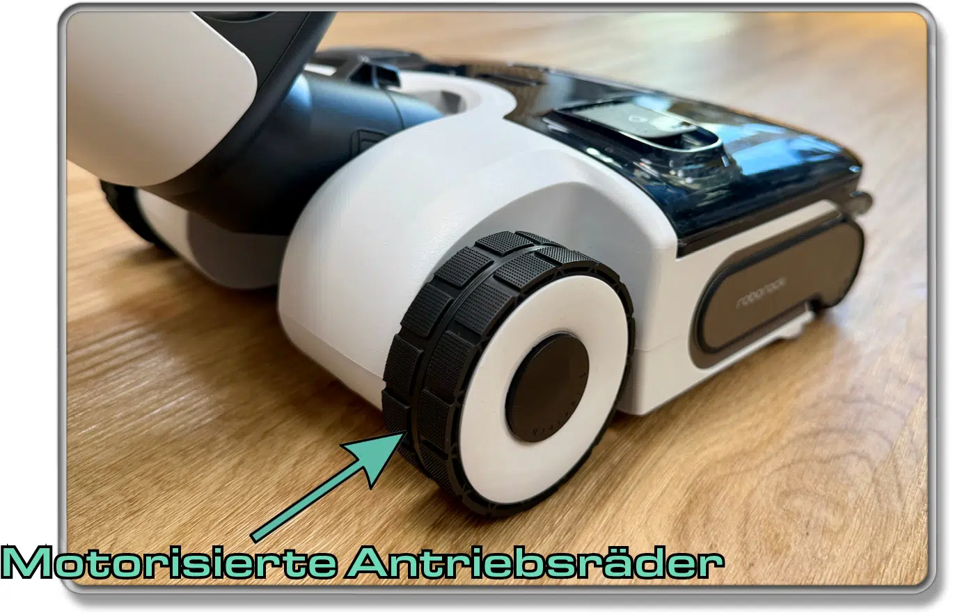 Während der Fahrt unterstützt die Führung ein Antriebssystem der Rädewr